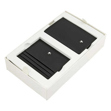 Montblanc Business Card Holder and 6 cc Pocket Gift Set- Black 116852