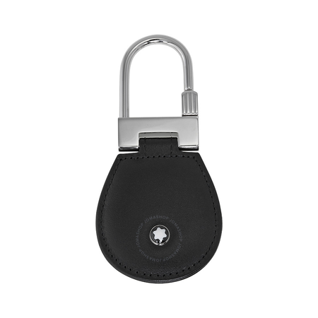 Montblanc Montblanc Meisterstuck Black Leather and Steel Key Fob 14085