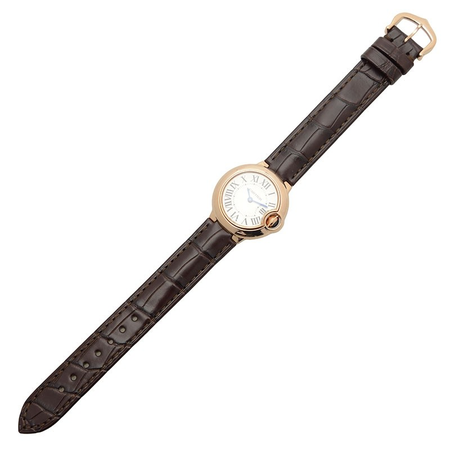 Cartier Ballon Bleu Silver Dial 18K Rose Gold Ladies Watch WGBB0007