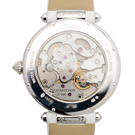 Cartier Bestiaire Evol D'un Phoenix Dark Purple Mother of Pearl with Diamonds Feather Dial Ladies Watch HPI00633