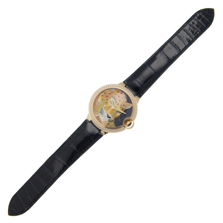 Cartier Ballon Bleu Hand Wind Diamond Orange Dial Ladies Watch HPI01061