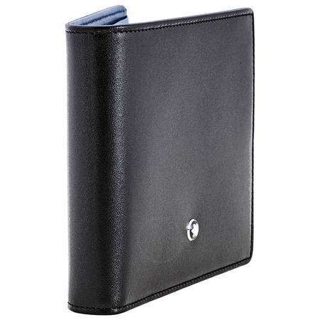 Montblanc Meisterstuck 4cc Wallet- Black/ Light Blue 118300