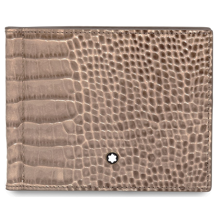 Montblanc Meisterstuck Selection 6cc Leather Wallet- Taupe 113342