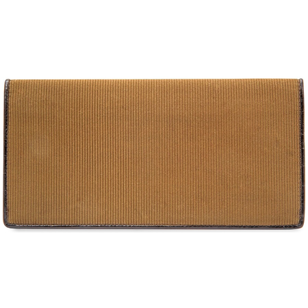 Montblanc Nightflight 6cc Leather/Fabric Wallet- Khaki Brown 103609