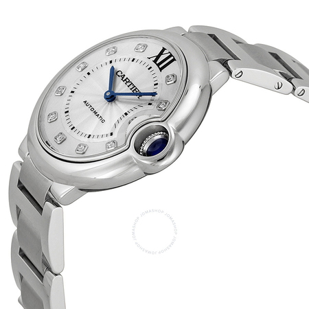 Cartier Ballon Bleu Silver Diamond Dial Unisex Watch WE902075