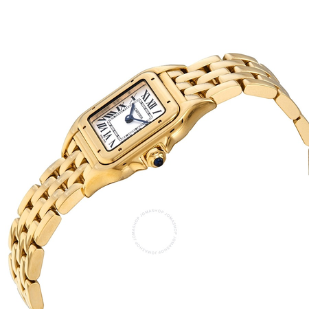 Cartier Panthère White Dial Ladies 18kt Yellow Gold Small Watch WGPN0008