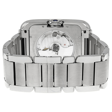 Cartier Tank Anglaise Silver Dial Stainless Steel Men's Watch W5310008
