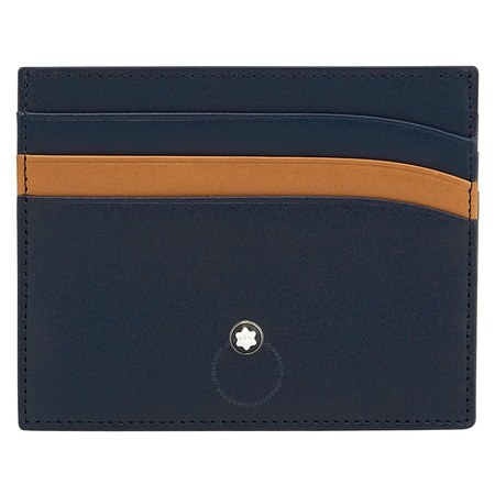 Montblanc Meisterstuck 6cc Pocket Holder- Navy/Tan 118309