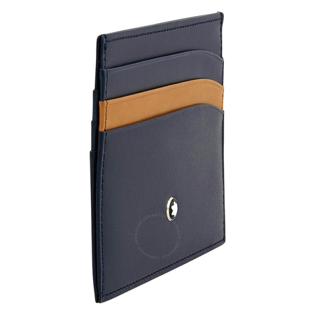 Montblanc Meisterstuck 6cc Pocket Holder- Navy/Tan 118309