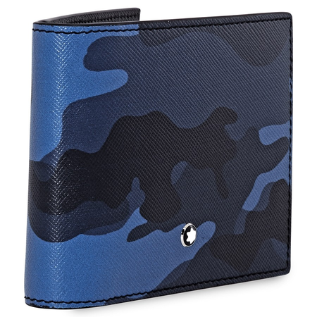 Montblanc Sartorial 4 cc Wallet- Camouflage Blue 118676