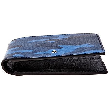 Montblanc Sartorial 6 cc Wallet- Camouflage Blue 118674