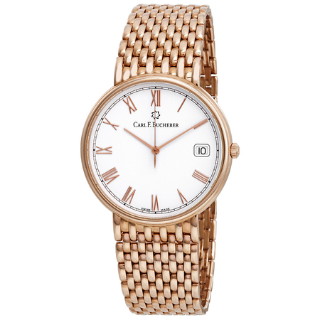 Carl F. Bucherer Adamavi White Dial 18kt Rose Gold Ladies Watch 00.10301.03.21.22