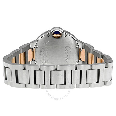 Cartier Ballon Bleu Automatic Diamond Rose Gold and Stainless Steel Ladies Watch WE902044