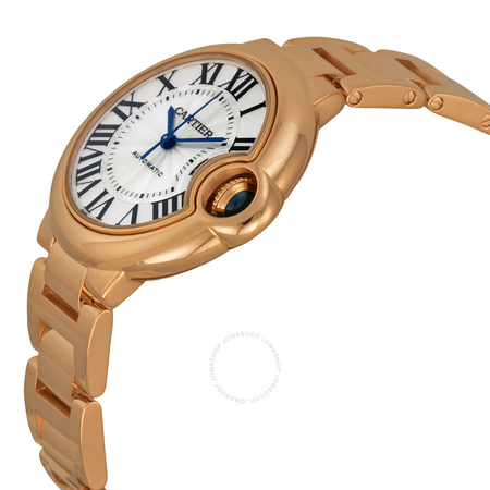 Cartier Ballon Bleu Silver Dial 18kt Rose Gold Ladies Watch W6920096