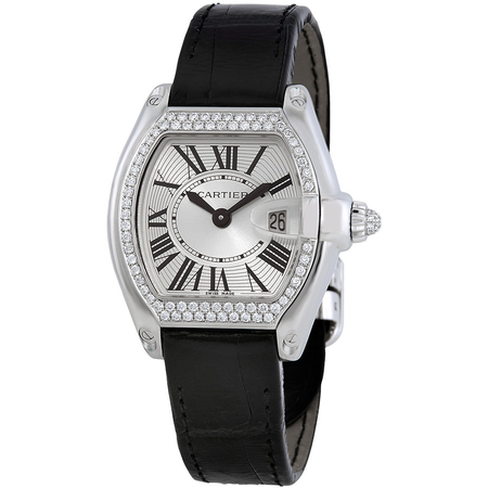 Cartier Roadster 18kt White Gold Diamond Ladies Watch WE500260
