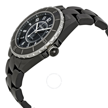 Chanel J12 Black Ceramic Automatic Midsize Unisex Watch H0685