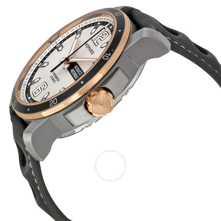 Chopard G.P.M.H Snailed Grey Dial Black Leather Men's Watch 168568-9001