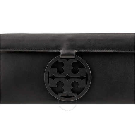 Tory Burch Miller Leather Clutch- Black 56267-001