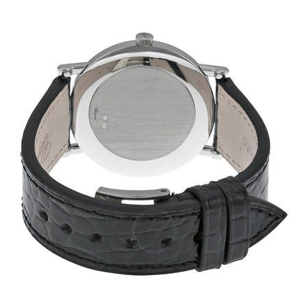 Chopard Classique Homme White Dial 18kt White Gold Black Leather Ladies Watch P 163154-1001