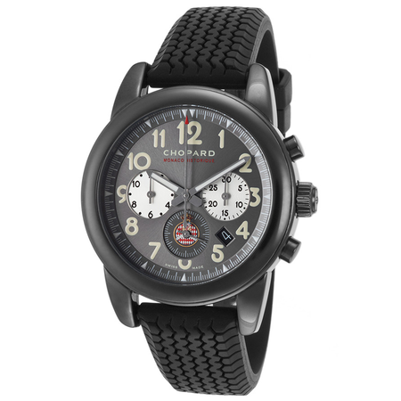 Chopard Grand Prix De Monaco Historique Grey Dial Black Rubber Automatic Men's Sports Watch 168472-3001