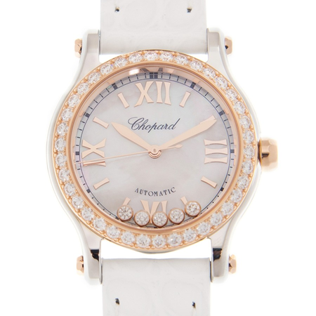 Chopard Happy Sport Automatic White Dial Ladies Watch 278573-6020