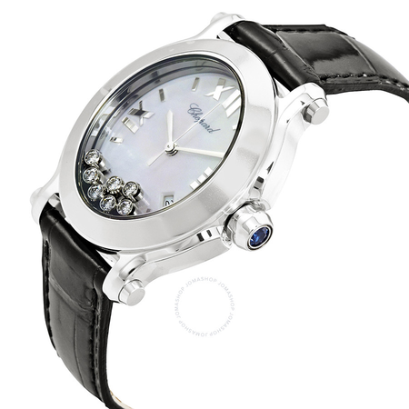 Chopard Happy Sport Floating Diamonds Stainless Steel Ladies Watch 278546-3001