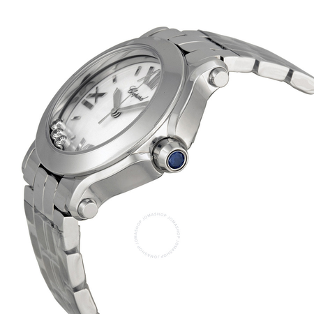 Chopard Happy Sport White with Diamonds Dial Ladies Watch 278477-3013