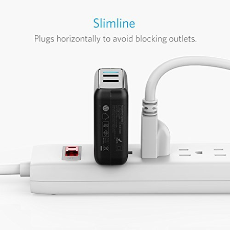 Anker Quick Charge 3.0 39W Dual USB Wall Charger, PowerPort Speed 2 for Galaxy S7 / S6 / Edge / Plus, Note 5 / 4 and PowerIQ for iPhone 7 / 6s / Plus, iPad Pro / Air 2 / mini, LG, Nexus, HTC and More