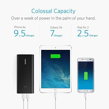 Anker PowerCore+ 26800, Premium Portable Charger, High Capacity 26800mAh External Battery with Qualcomm Quick Charge 3.0 (in- and output), Includes PowerPort+ 1 Wall Charger