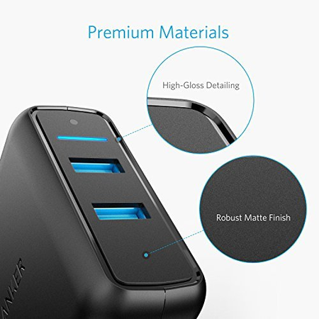 Anker Quick Charge 3.0 39W Dual USB Wall Charger, PowerPort Speed 2 for Galaxy S7 / S6 / Edge / Plus, Note 5 / 4 and PowerIQ for iPhone 7 / 6s / Plus, iPad Pro / Air 2 / mini, LG, Nexus, HTC and More