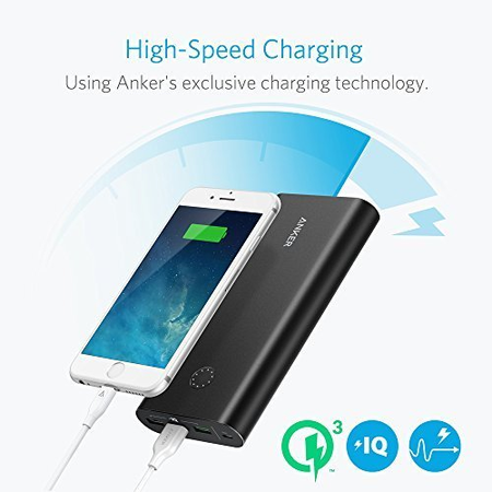 Anker PowerCore+ 26800, Premium Portable Charger, High Capacity 26800mAh External Battery with Qualcomm Quick Charge 3.0 (in- and output), Includes PowerPort+ 1 Wall Charger