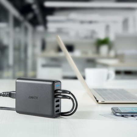 Anker Quick Charge 3.0 63W 5-Port USB Wall Charger, PowerPort Speed 5 for Galaxy S7 / S6 / Edge / Plus, Note 5 / 4 and PowerIQ for iPhone 7 / 6s / Plus, iPad Pro / Air 2 / mini, LG, Nexus, HTC & More
