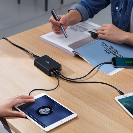 Anker 40W/8A 5-Port USB Charger PowerPort 5, Multi-Port USB Charger for iPhone 6/6 Plus, iPad Air 2/Mini 3, Samsung Galaxy S6/S6 Edge and More