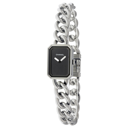 Chanel Premiere Black Dial Stainless Steel Ladies Watch H3248