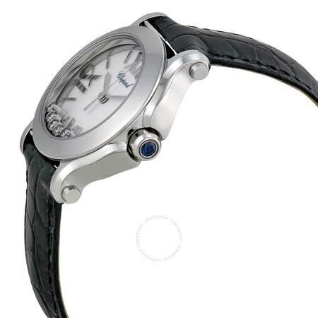 Chopard Happy Sport II Round White Diamond Dial Ladies Watch 278509-3001