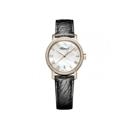 Chopard Classic White Mother of Pearl Dial 18 Carat Rose Gold Men's Watch 134200-5001