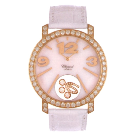 Chopard Happy Diamonds Mother of Pearl Leather Ladies Watch 207450-5005