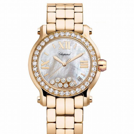 Chopard Happy Sport 18kt Rose Gold Ladies Watch 277481-5002