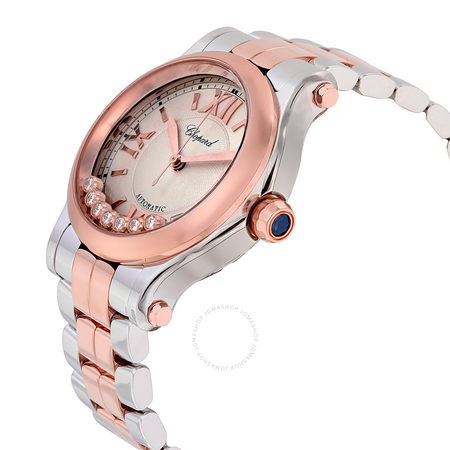 Chopard Happy Sport Silver Guilloche Dial Ladies Watch 278559-6002
