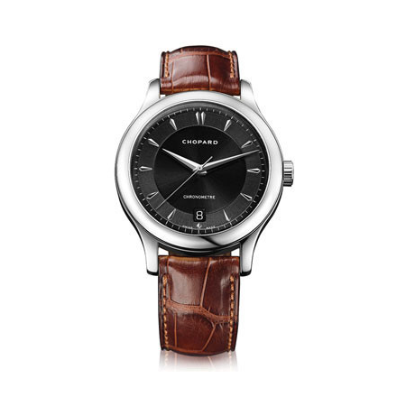 Chopard L.U.C Classic Black Dial Brown Leather Automatic Men's Watch 161907-1001