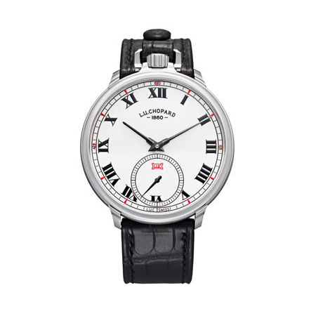 Chopard L.U.C Louis Ulysse White Dial Black Leather Men's Watch 161923-1001