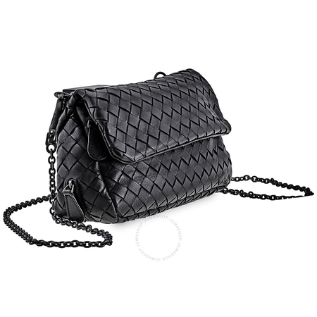 Bottega Veneta Ladies Flat Crossbody bag Vanessa Black Bv Vane Mn Chain Pouch 310774 V0016 8175