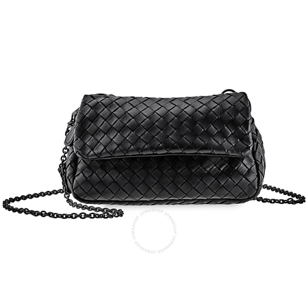 Bottega Veneta Ladies Flat Crossbody bag Vanessa Black Bv Vane Mn Chain Pouch 310774 V0016 8175