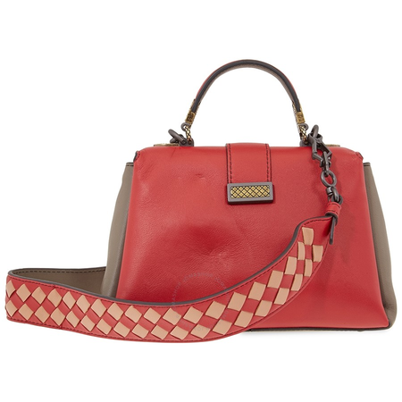 Bottega Veneta Ladies Shoulder Bag Piazza Red/Peach Bv Pizz Small W Widerstrap 502357 VCGP0 5742