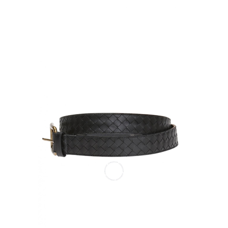 Bottega Veneta Men's Black Intrecciato Belt 271932 V465W 1000