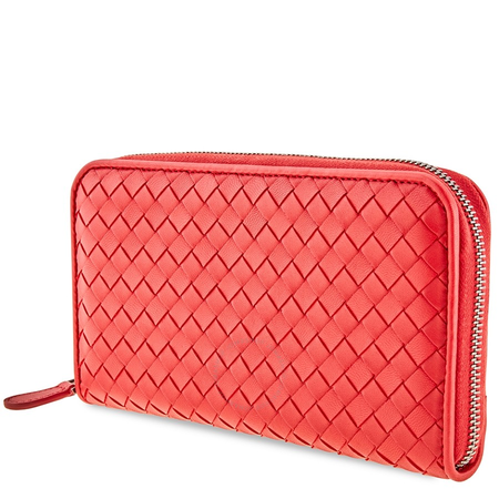 Bottega Veneta Zip Around Wallet- Red 114076 V001N RD