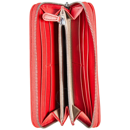 Bottega Veneta Zip Around Wallet- Red 114076 V001N RD