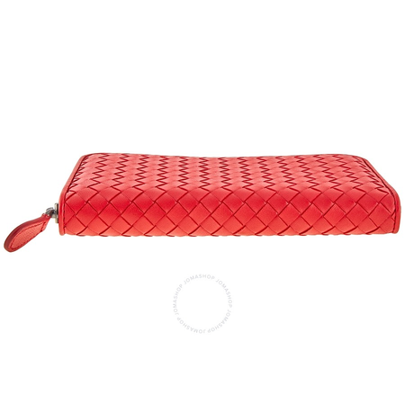 Bottega Veneta Zip Around Wallet- Red 114076 V001N RD