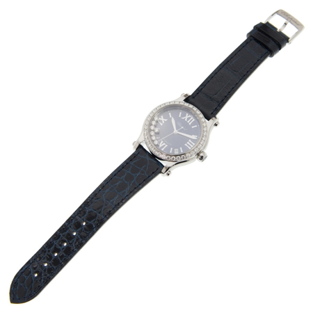 Chopard Happy Sport Automatic Diamond Blue Dial Ladies Watch 278559-3006