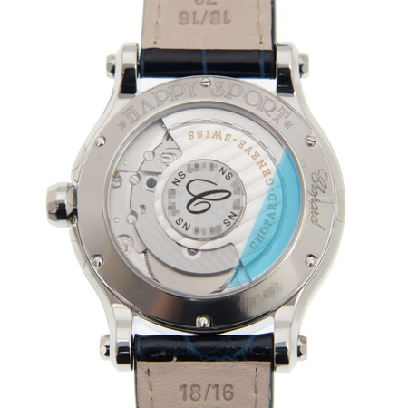 Chopard Happy Sport Automatic Diamond Blue Dial Ladies Watch 278559-3006